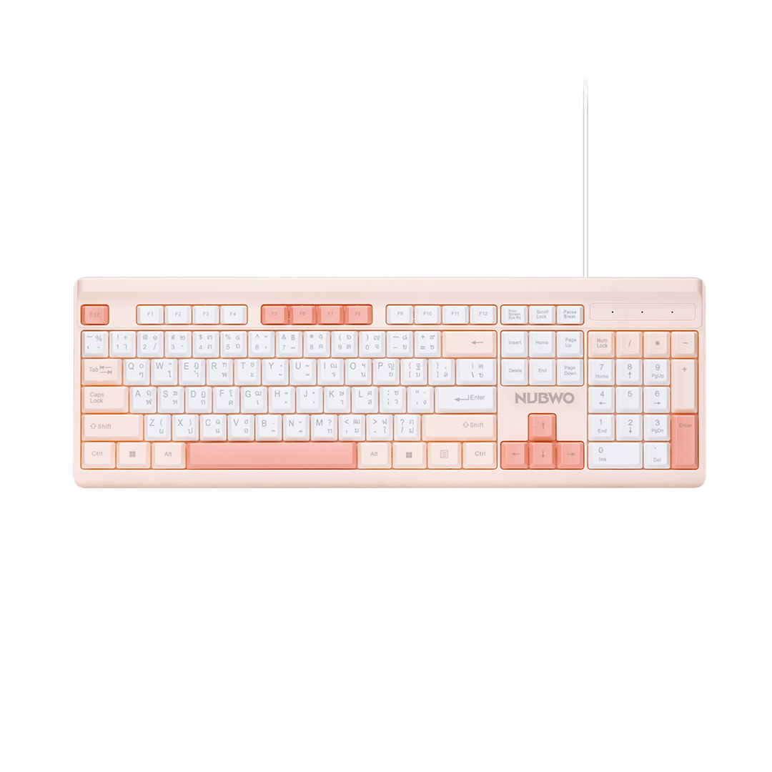 nubwo KEYBOARD NUBWO NK44 LIGHTPEACH WHITE — product image 1