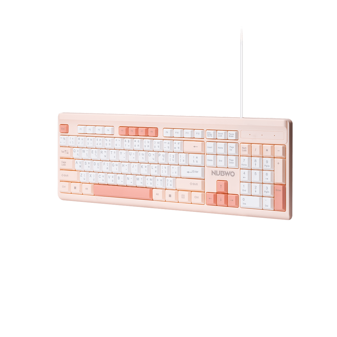 KEYBOARD NUBWO NK44 LIGHTPEACH WHITE thumbnail 3