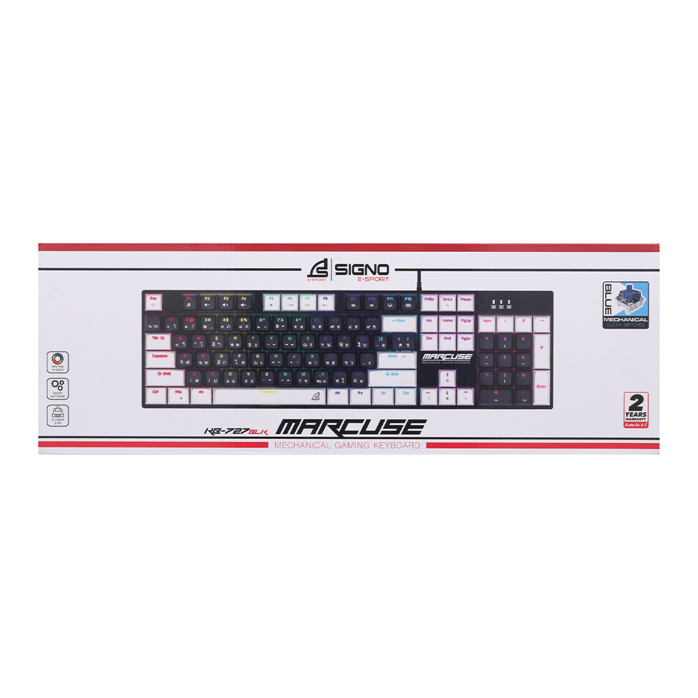 KEYBOARD SIGNO KB727 MARCUSE BLACK (RED SWITCH คีย์บอร์ด) thumbnail 4