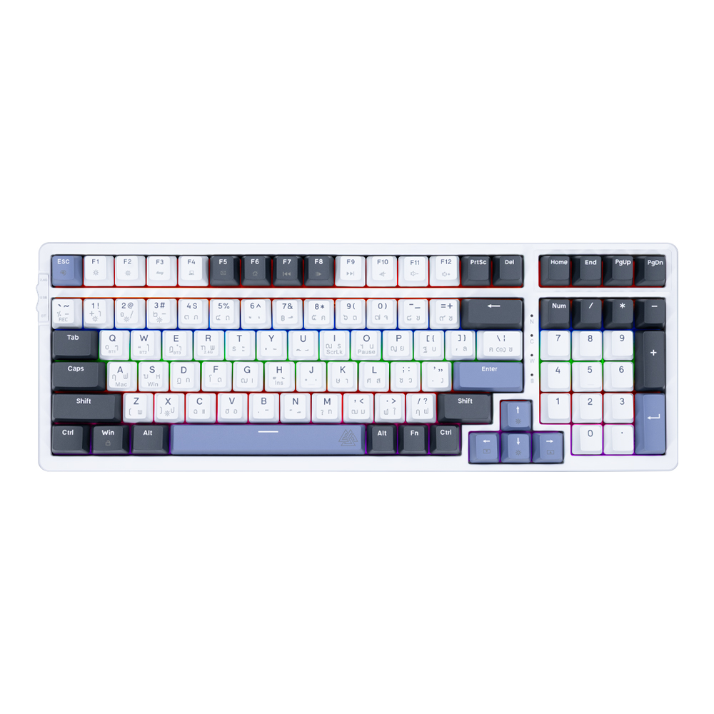 ega KEYBOARD WIRELESS BLUETOOTH EGA CMK9 WHITE/BLUE (BLUE SWITCH คีย์บอร์ด) — product image 1