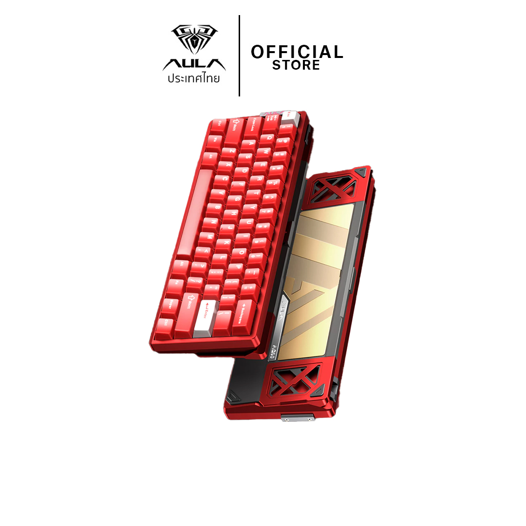 aula KEYBOARD AULA AG60 WHITE RED /EN (AETHER MAGNETIC SWITCH คีย์บอร์ด) — product image 1