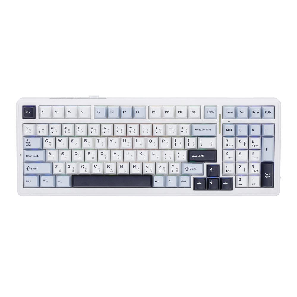 aula KEYBOARD WIRELESS BLUETOOTH AULA F99 WHITE BLUE BLACKPURPLE (GREEN SWITCH คีย์บอร์ด) — product image 1