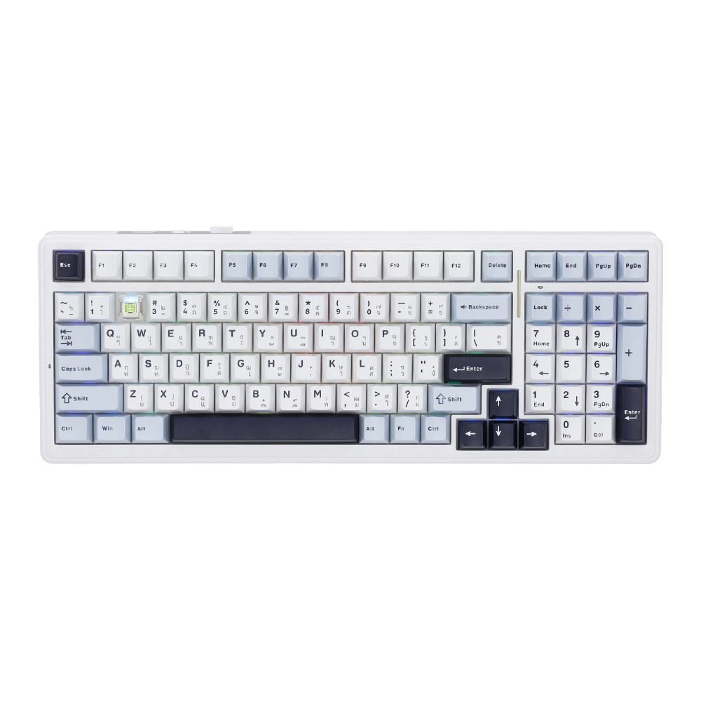 KEYBOARD WIRELESS BLUETOOTH AULA F99 WHITE BLUE BLACKPURPLE (GREEN SWITCH คีย์บอร์ด) thumbnail 2