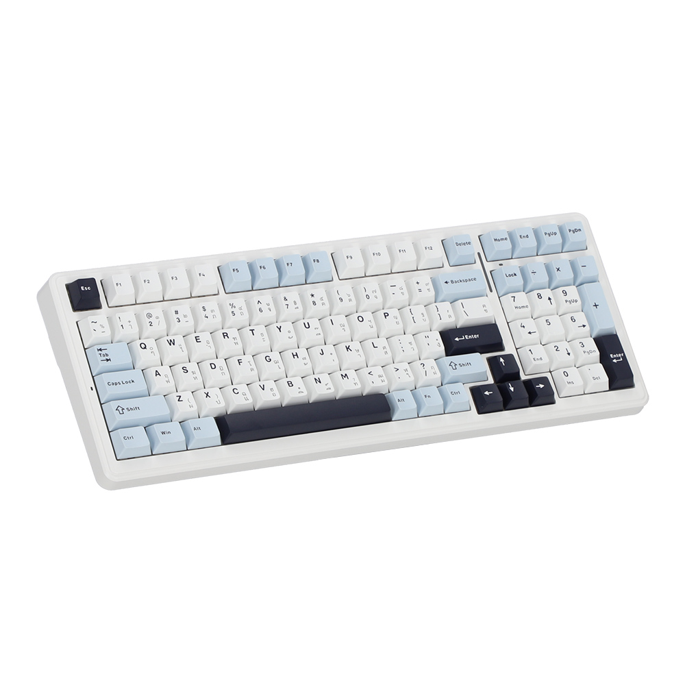 KEYBOARD WIRELESS BLUETOOTH AULA F99 WHITE BLUE BLACKPURPLE (GREEN SWITCH คีย์บอร์ด) thumbnail 3