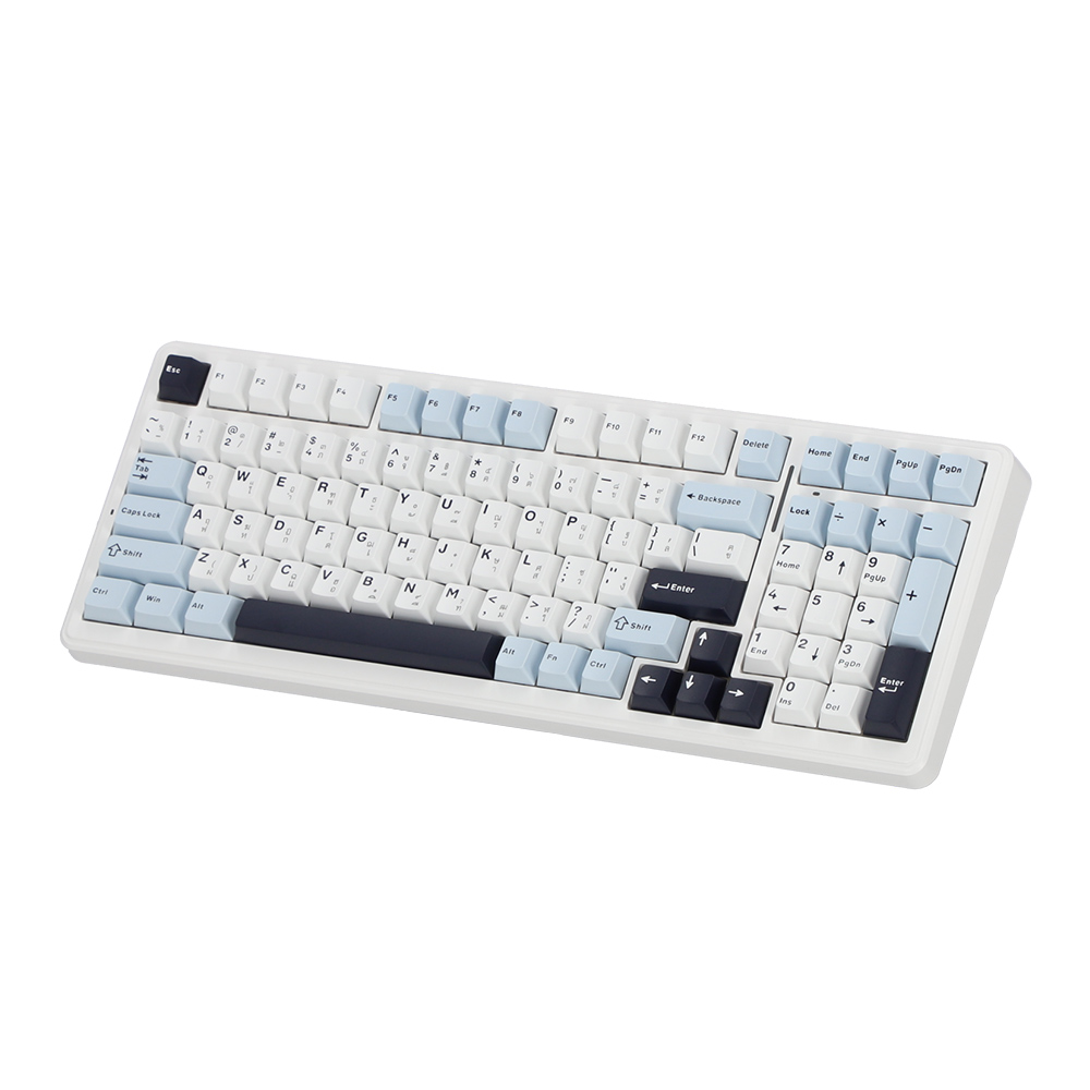 KEYBOARD WIRELESS BLUETOOTH AULA F99 WHITE BLUE BLACKPURPLE (GREEN SWITCH คีย์บอร์ด) thumbnail 4