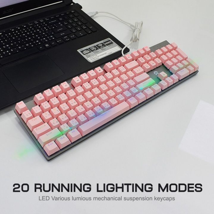 oker KEYBOARD OKER K428 PINK (BLUE SWITCH คีย์บอร์ด) — product image 1
