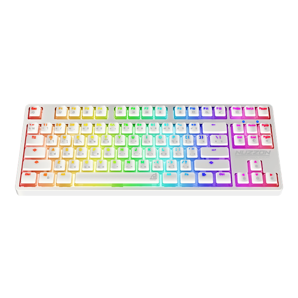 KEYBOARD WIRELESS BLUETOOTH SIGNO KB751 NUZZON WHITE (RED SWITCH คีย์บอร์ด) thumbnail 2