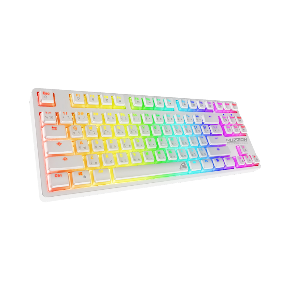 KEYBOARD WIRELESS BLUETOOTH SIGNO KB751 NUZZON WHITE (RED SWITCH คีย์บอร์ด) thumbnail 3