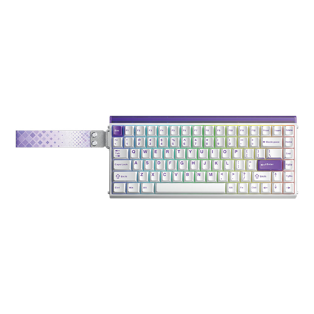 aula KEYBOARD AULA HERO84HE WHITE PURPLE PLUTO (MAGNETIC SWITCH คีย์บอร์ด) — product image 1