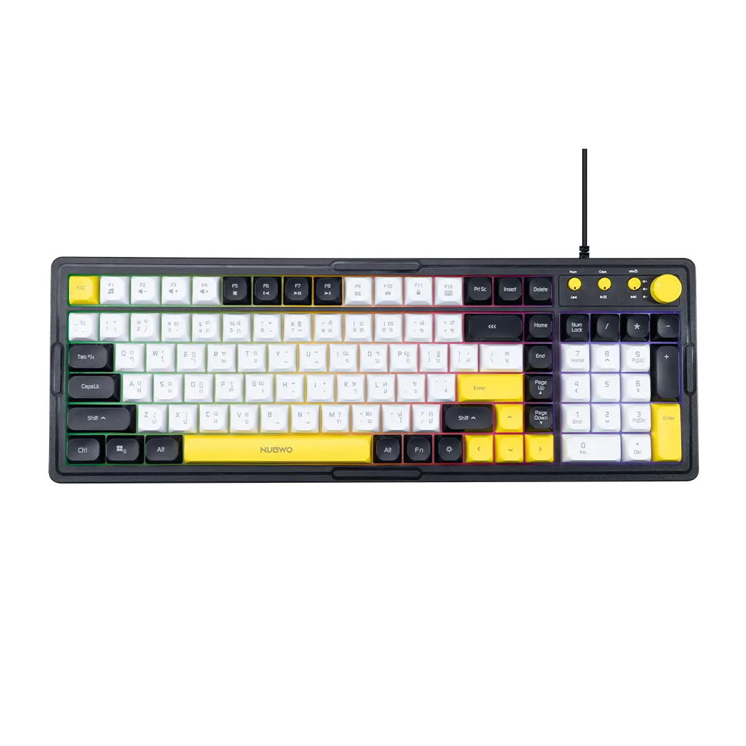 nubwo KEYBOARD NUBWO NK52 BLACK YELLOW — product image 1