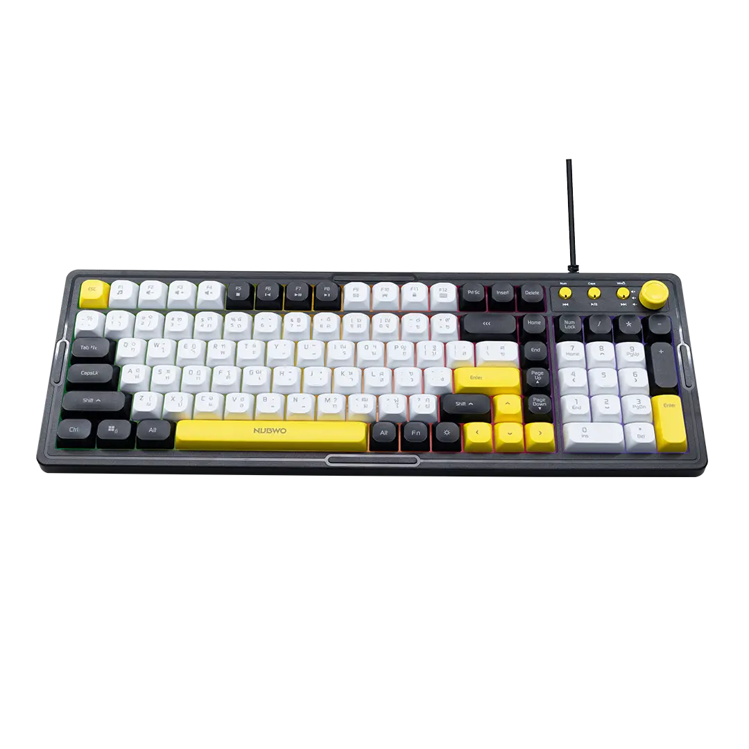 KEYBOARD NUBWO NK52 BLACK YELLOW thumbnail 3