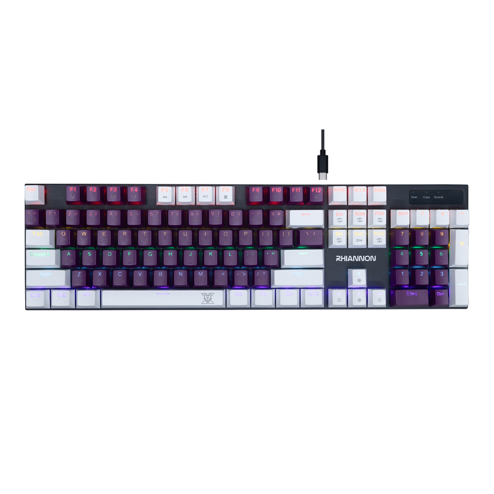nubwo KEYBOARD NUBWO X62 RHIANNON PURPLE WHITE (BLUE SWITCH คีย์บอร์ด) — product image 1