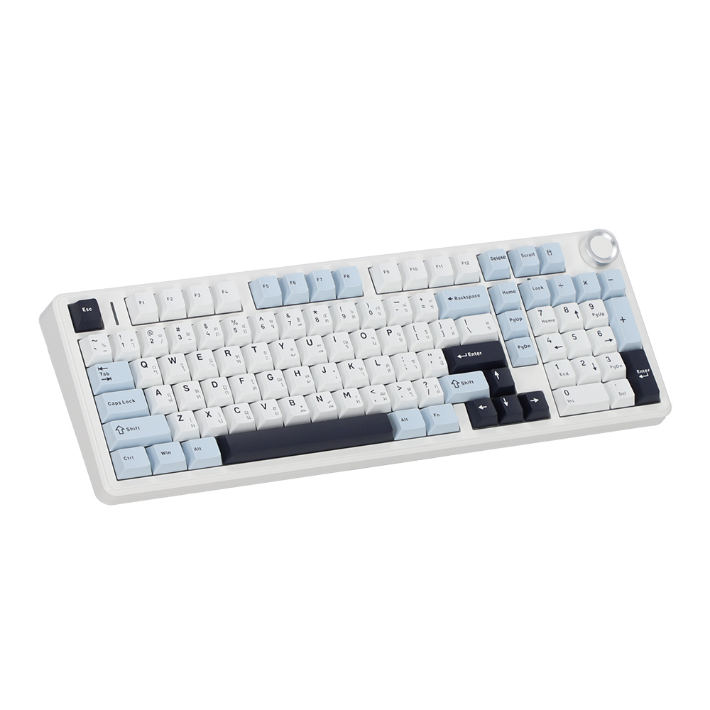 KEYBOARD WIRELESS BLUETOOTH AULA F99PRO BLUE WHITE BLACKPURPLE (SKYBLUE SWITCH คีย์บอร์ด) thumbnail 3