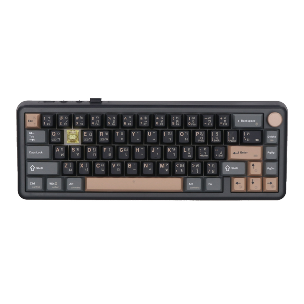 KEYBOARD WIRELESS BLUETOOTH EGA CMK8 BLACK BROWN (SAIKO ONE CLICKY SWITCH คีย์บอร์ด) thumbnail 3
