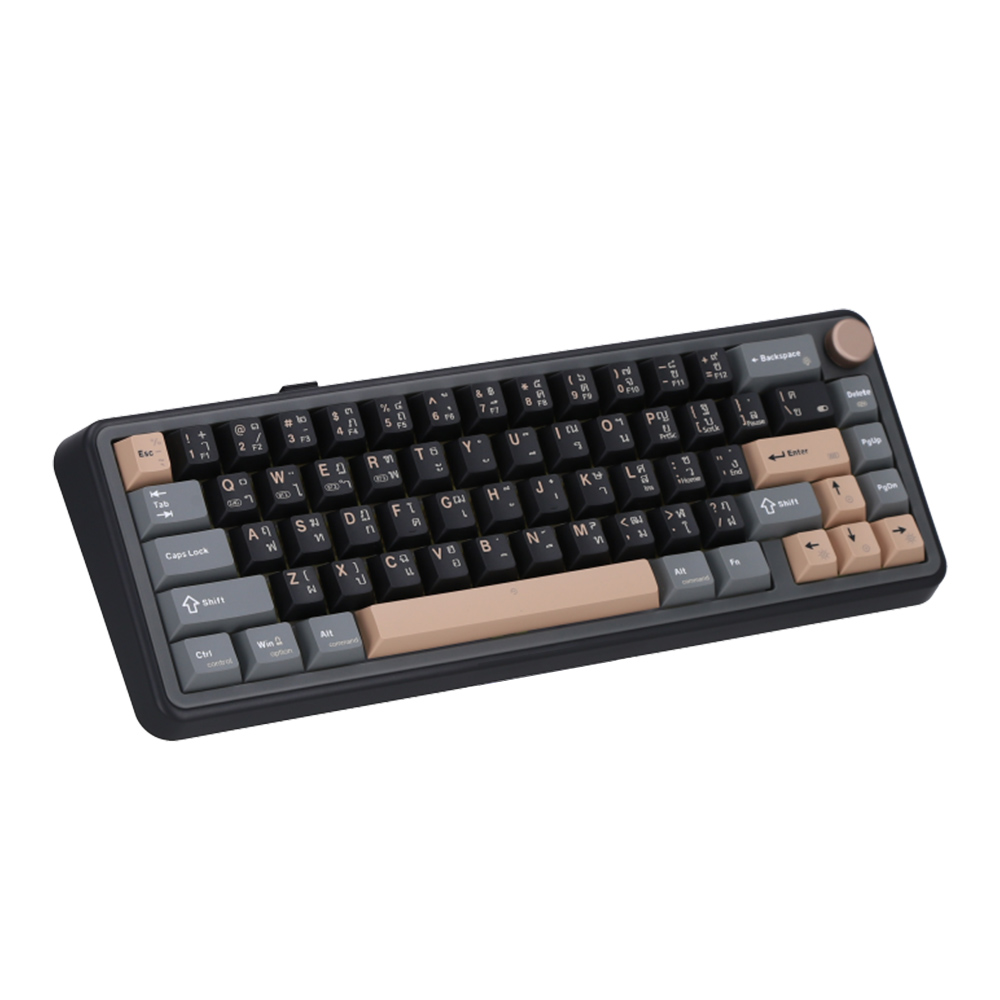 KEYBOARD WIRELESS BLUETOOTH EGA CMK8 BLACK BROWN (SAIKO ONE CLICKY SWITCH คีย์บอร์ด) thumbnail 4