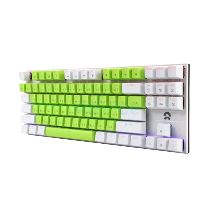 KEYBOARD OKER K425 WHITE GREEN (BLUE SWITCH คีย์บอร์ด) thumbnail 2