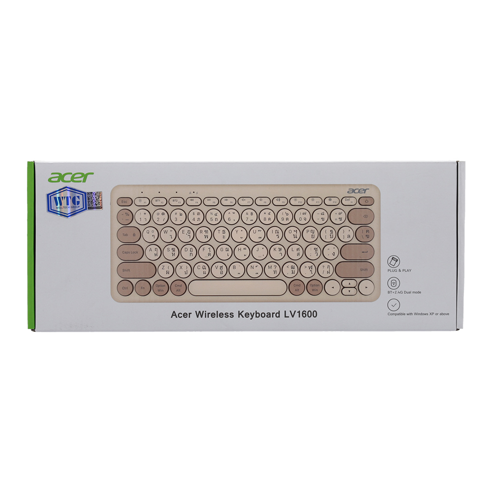 KEYBOARD WIRELESS ACER LV1600 BEIGE BROWN (BLUETOOTH) thumbnail 5