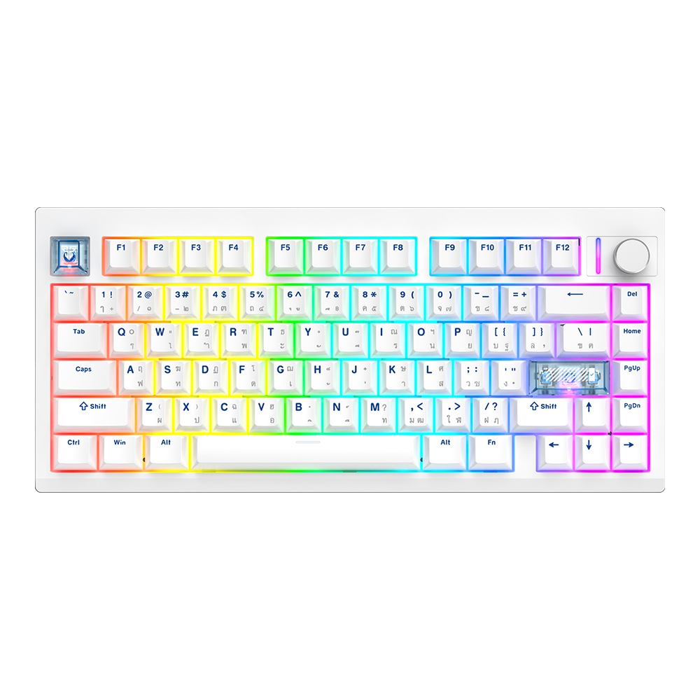 fantech KEYBOARD WIRELESS BLUETOOTH FANTECH MK921 MAXFIT8 WHITE (BROWN SWITCH คีย์บอร์ด) — product image 1