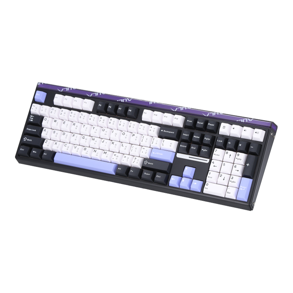 KEYBOARD WIRELESS BLUETOOTH AULA H108 BLACK WHITE PURPLE (LIGHT SILENT SWITCH คีย์บอร์ด) thumbnail 4