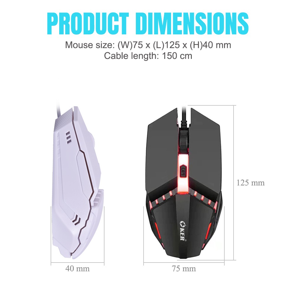 oker MOUSE OKER X2 WHITE — product image 1