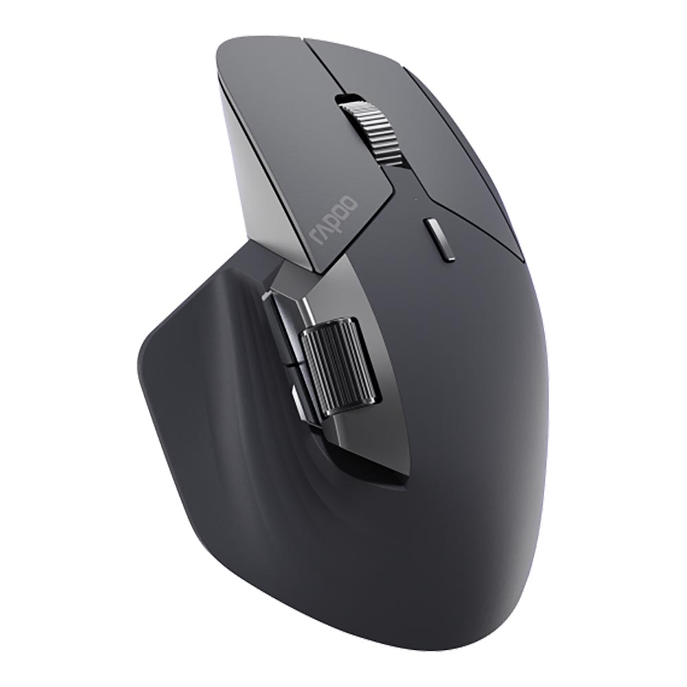 MOUSE WIRELESS RAPOO MT760 MINI LIGHT BLACK (BLUETOOTH) thumbnail 2