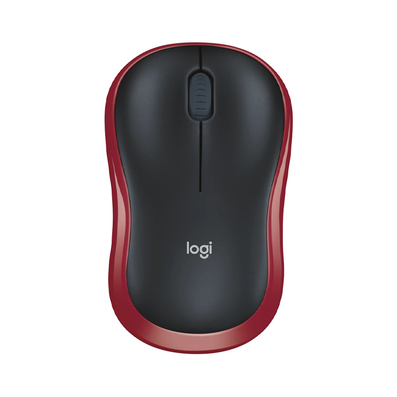 logitech MOUSE WIRELESS LOGITECH M185R BLACK RED — product image 1