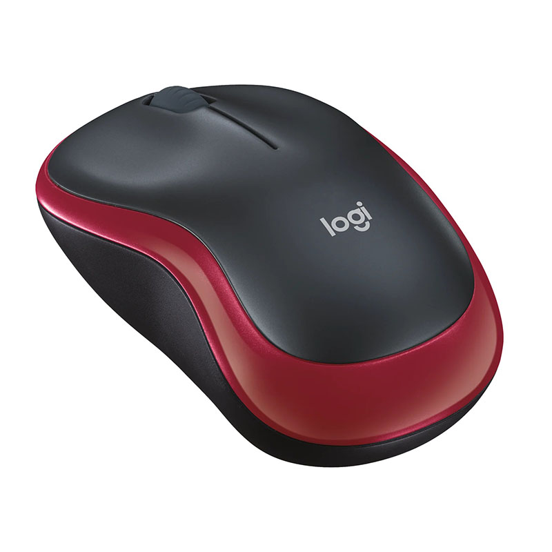 MOUSE WIRELESS LOGITECH M185R BLACK RED thumbnail 2