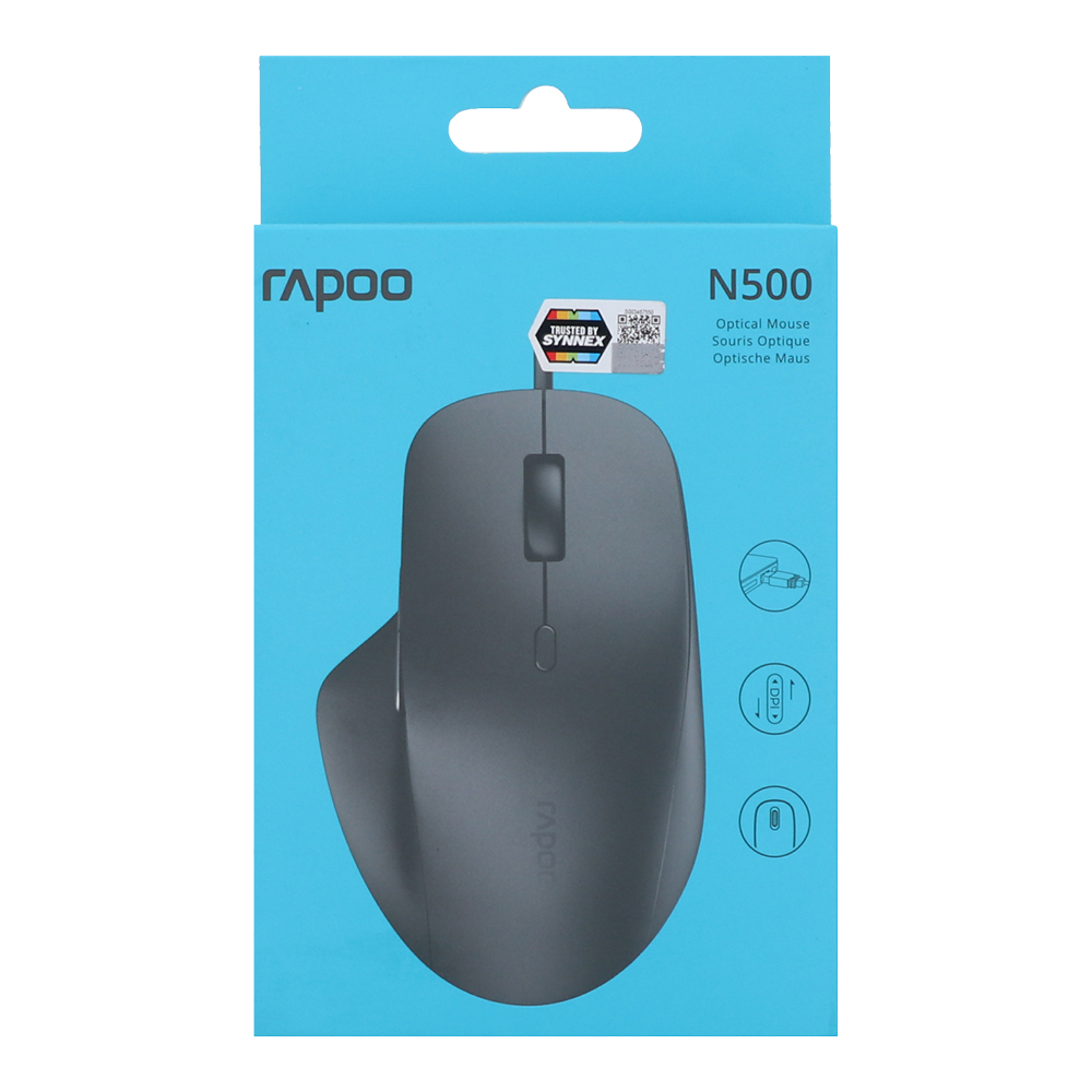 MOUSE RAPOO N500 BLACK thumbnail 2