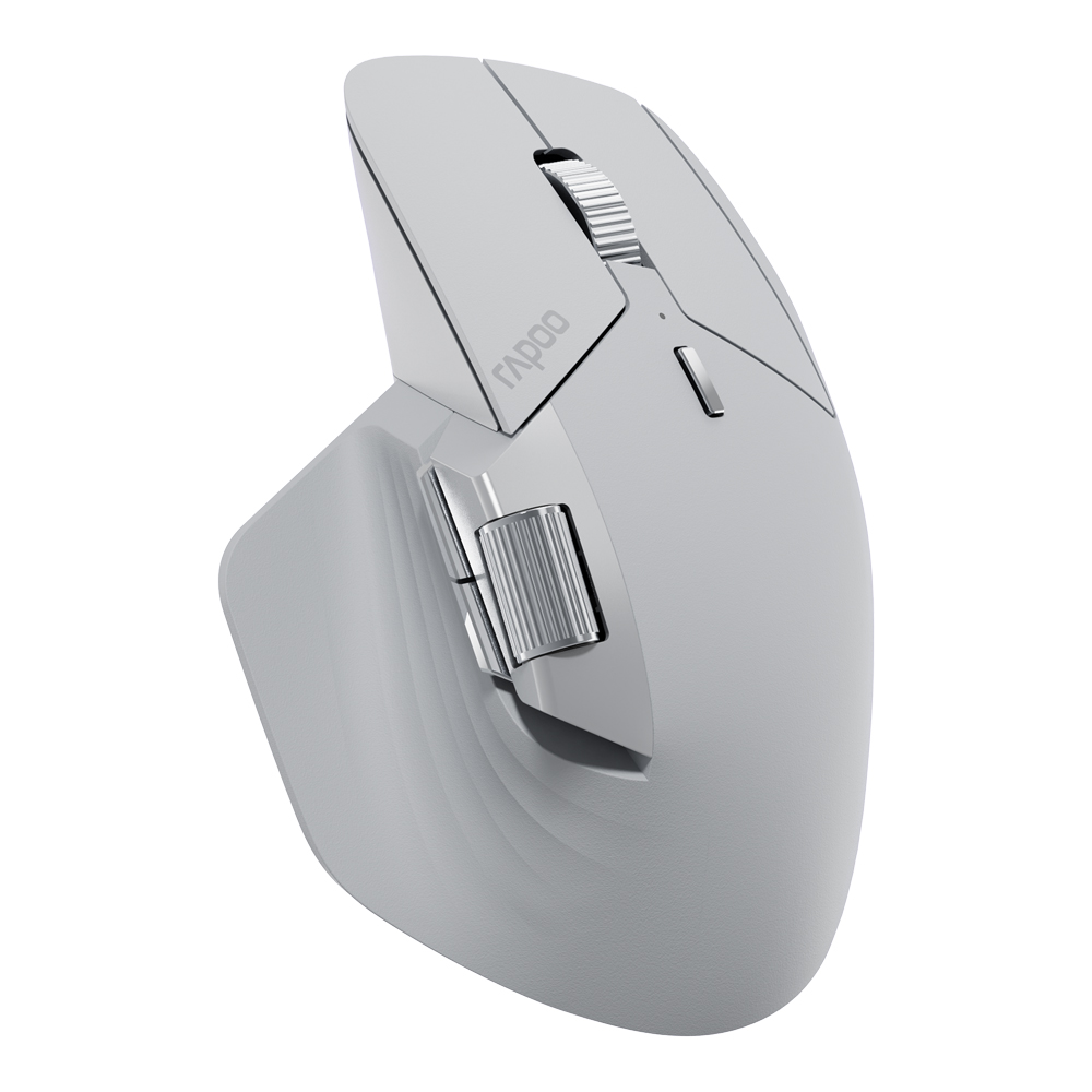 MOUSE WIRELESS RAPOO MT760 MINI LIGHT GREY WHITE (BLUETOOTH) thumbnail 2