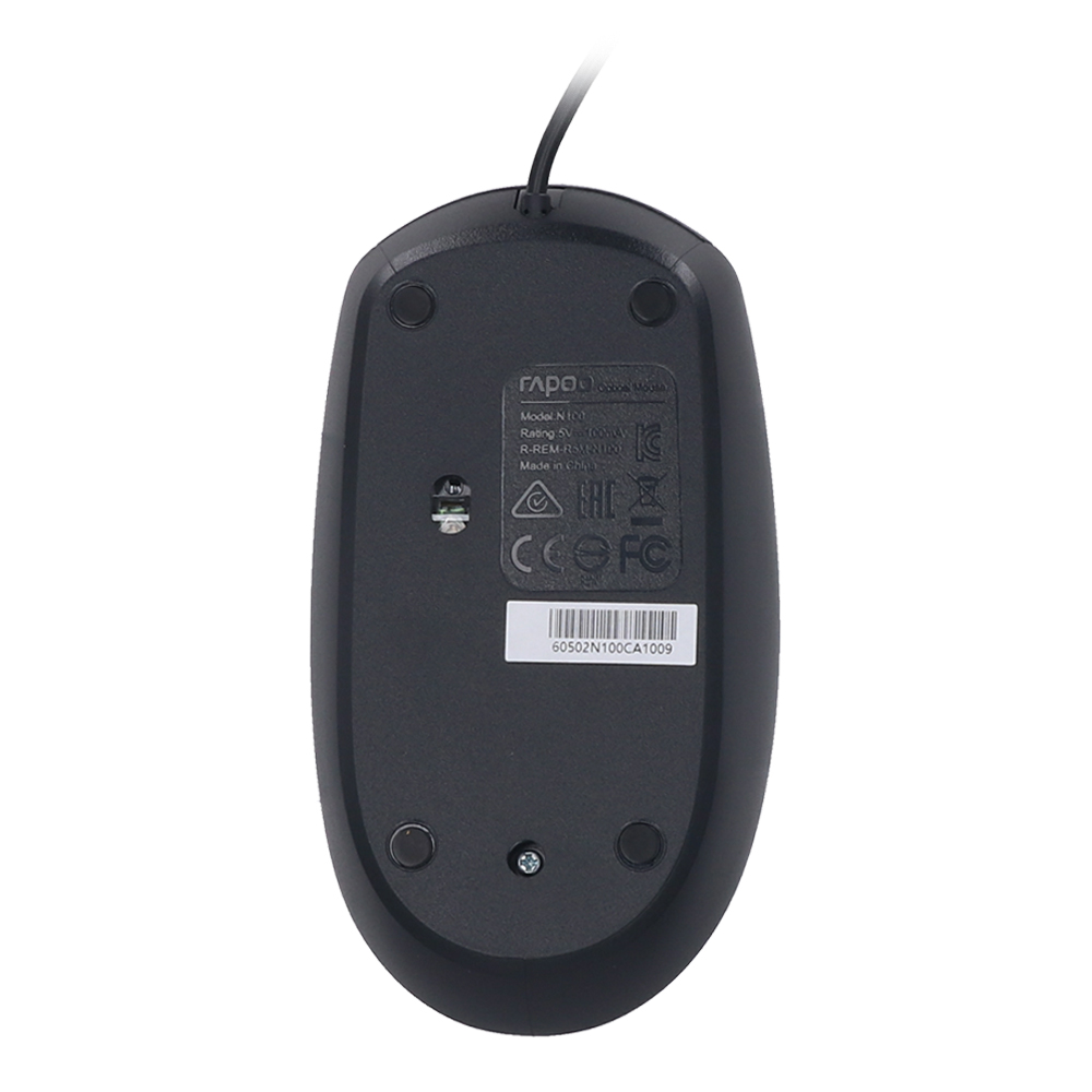 MOUSE RAPOO N100C BLACK (TYPE C) thumbnail 3