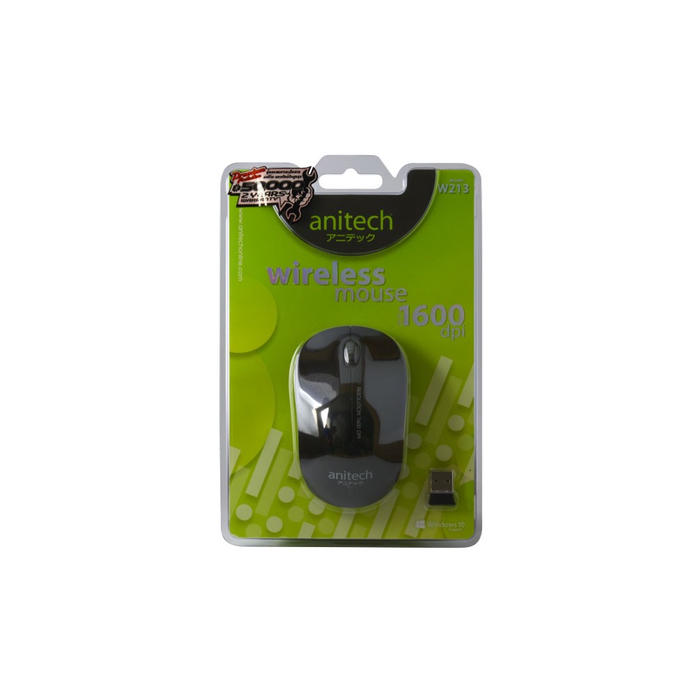 MOUSE WIRELESS ANITECH W213 BLACK thumbnail 2