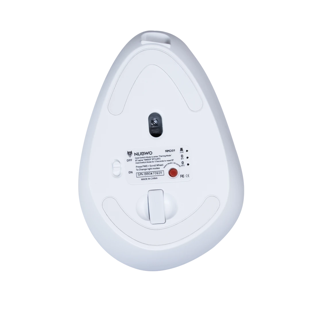 MOUSE WIRELESS NUBWO NMD09 WHITE (BLUETOOTH) thumbnail 3