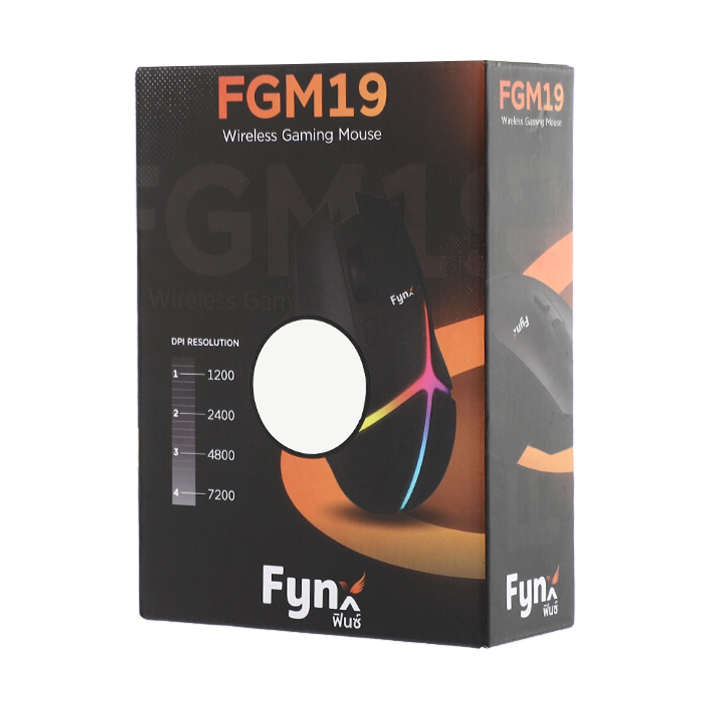 MOUSE WIRELESS BLUETOOTH FYNX FGM19 BUILT-IN BATTERY BLACK (เมาส์ไร้สาย) thumbnail 2