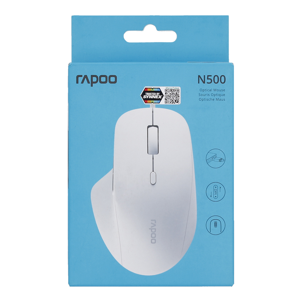 MOUSE RAPOO N500 WHITE thumbnail 3
