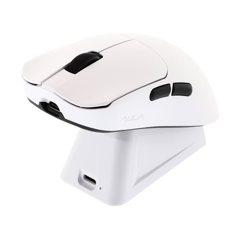 MOUSE WIRELESS BLUETOOTH AULA SC380 PRO WHITE (เมาส์ไร้สาย+แท่นชาร์จ) thumbnail 3