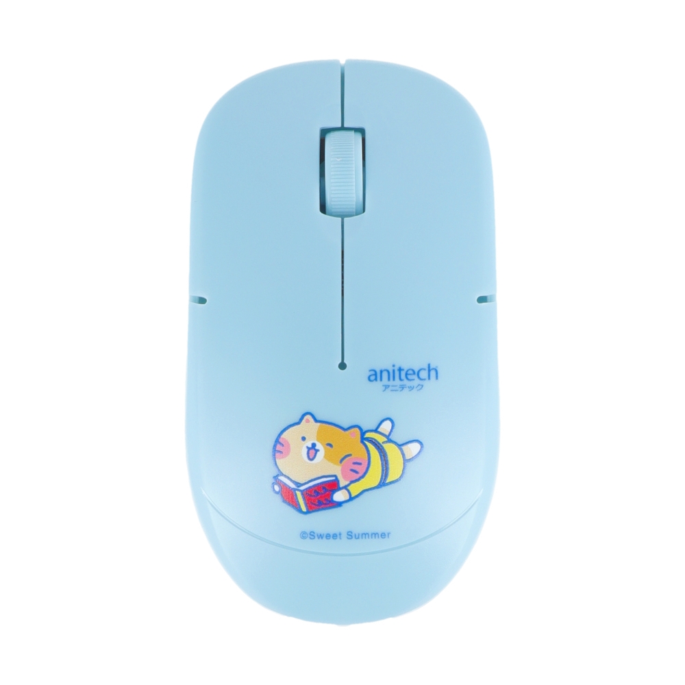 MOUSE WIRELESS + MOUSE PAD ANITECH CAT-WMP01 BLUE thumbnail 4