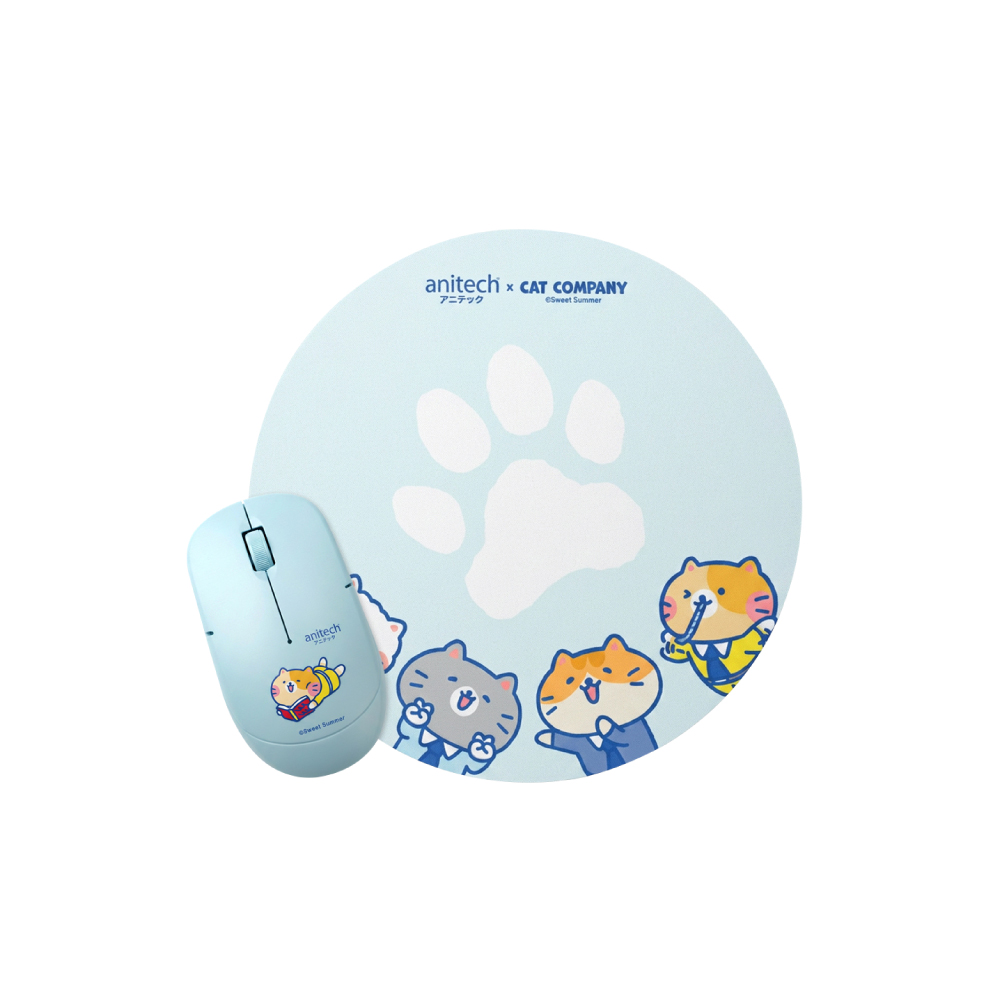 anitech MOUSE WIRELESS + MOUSE PAD ANITECH CAT-WMP01 BLUE — product image 1