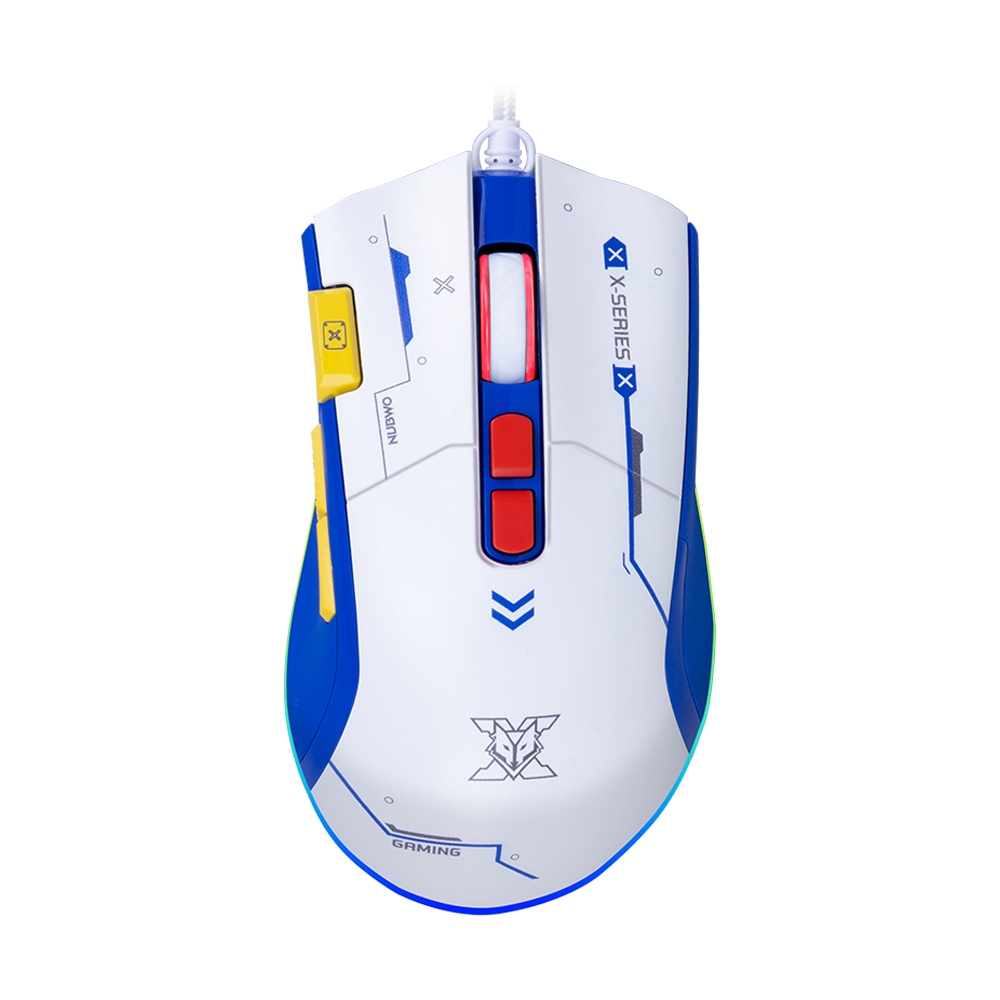 MOUSE NUBWO PANTRON X211 WHITE BLUE (เมาส์สาย) thumbnail 4