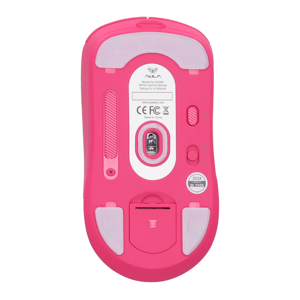 MOUSE WIRELESS BLUETOOTH AULA SC680 PINK (เมาส์ไร้สาย) thumbnail 5