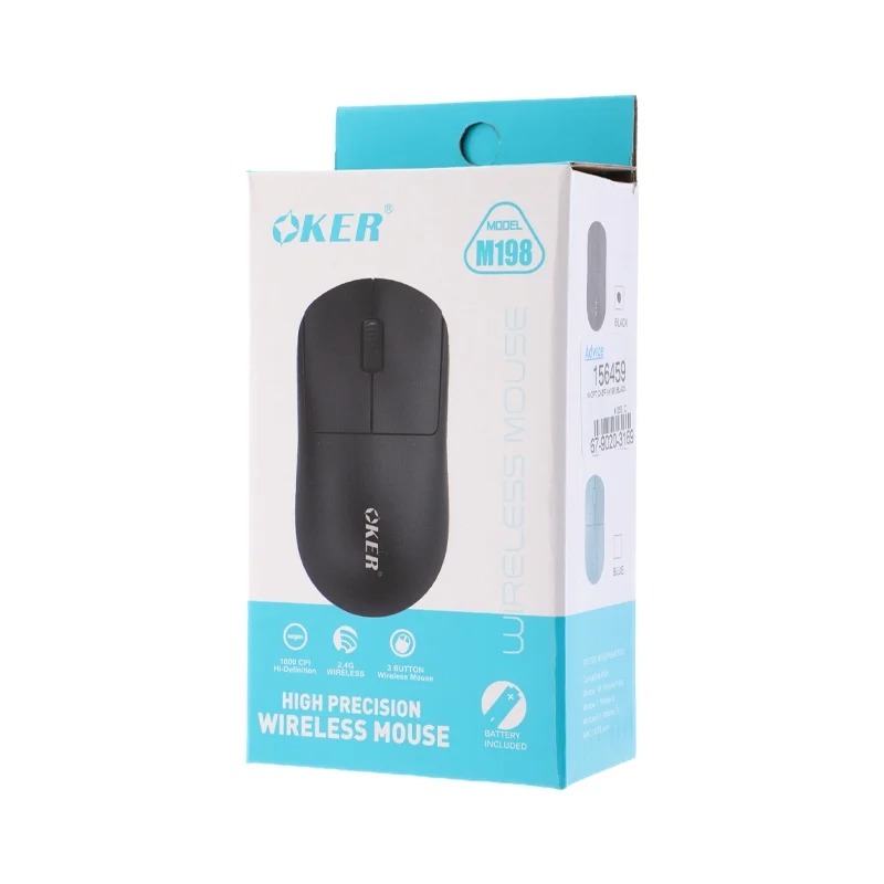 MOUSE WIRELESS OKER M198 BLACK thumbnail 2