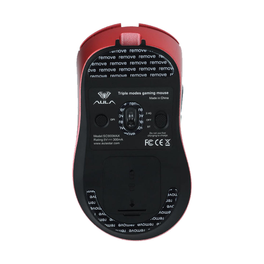 MOUSE WIRELESS BLUETOOTH AULA SC900 MAX RED 8K (เมาส์ไร้สาย) thumbnail 3