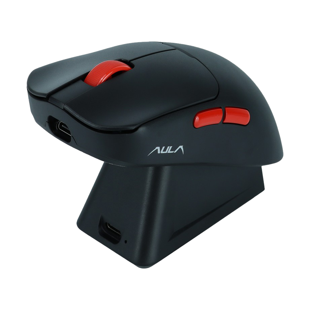 MOUSE WIRELESS BLUETOOTH AULA SC380 PRO BLACK (เมาส์ไร้สาย+แท่นชาร์จ) thumbnail 3