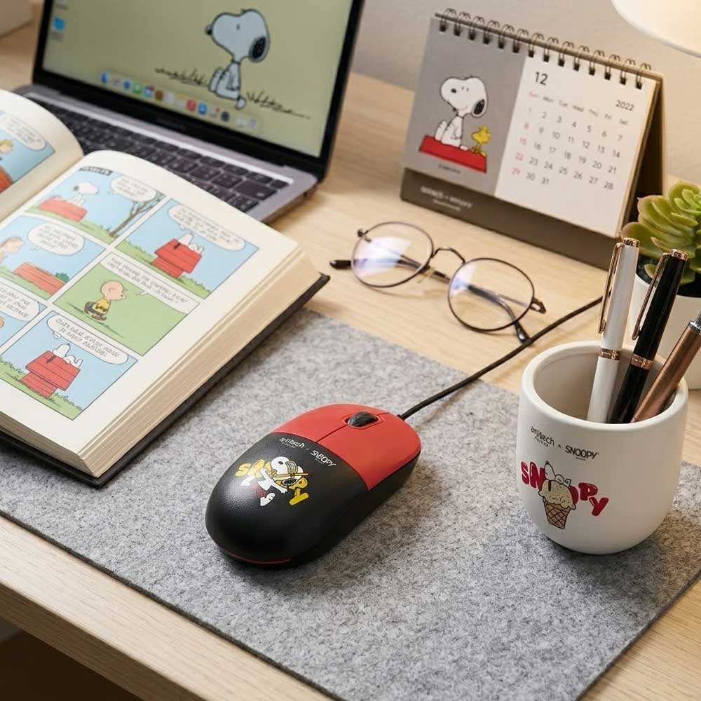 MOUSE ANITECH SNP-A552 RED (SILENT) (USB Type C to USB Type A) thumbnail 2