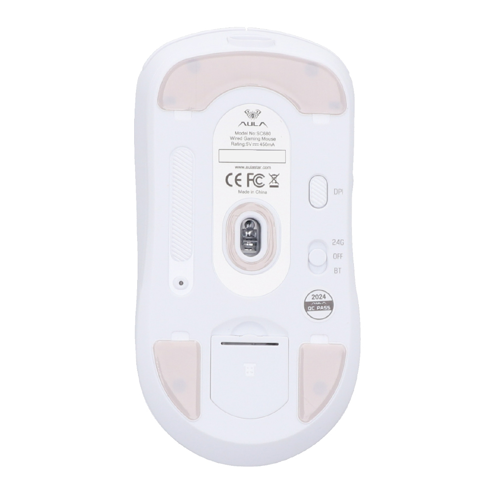 MOUSE WIRELESS BLUETOOTH AULA SC680 WHITE (เมาส์ไร้สาย) thumbnail 5