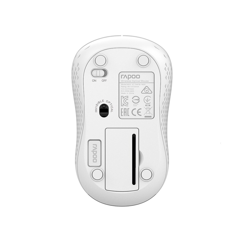MOUSE WIRELESS RAPOO MSM20 WHITE thumbnail 2