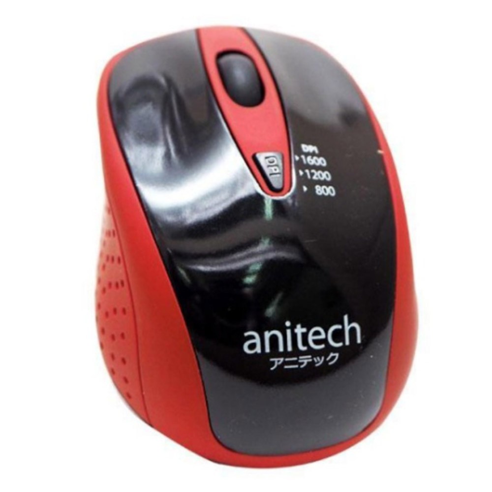 MOUSE WIRELESS ANITECH W214 RED thumbnail 4