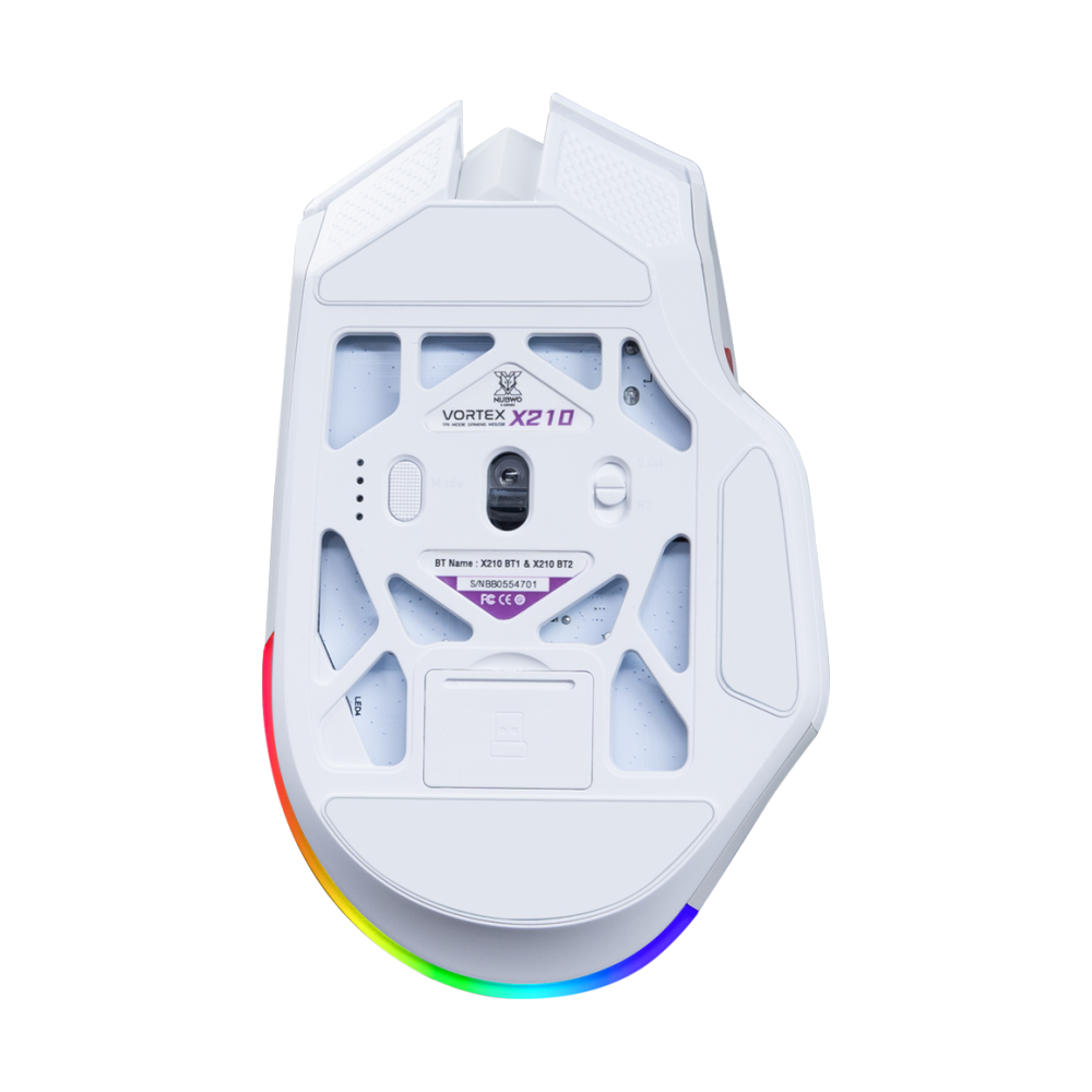 MOUSE WIRELESS BLUETOOTH NUBWO X210 VORTEX WHITE (เมาส์ไร้สาย) thumbnail 6