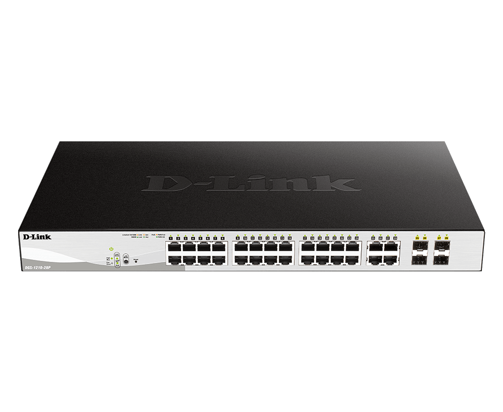 d-link Gigabit Switching Hub 24 Port D-LINK DGS-1210-28P (17",24 PoE,+4 SFP) — product image 1