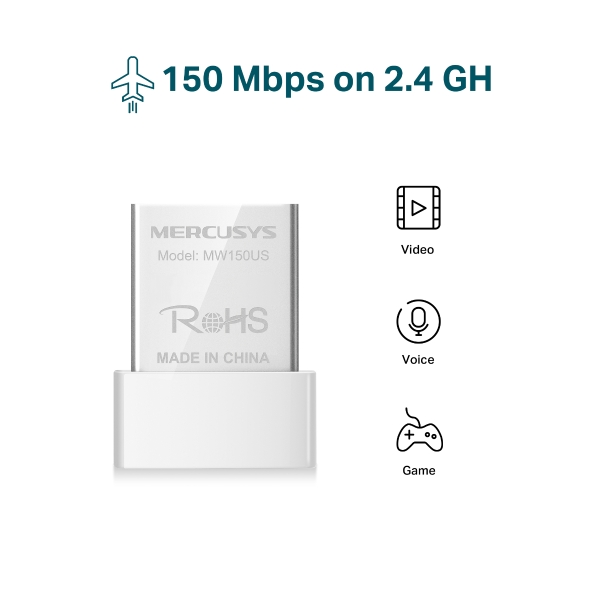 Wireless USB Adapter MERCUSYS (MW150US) N150 thumbnail 4