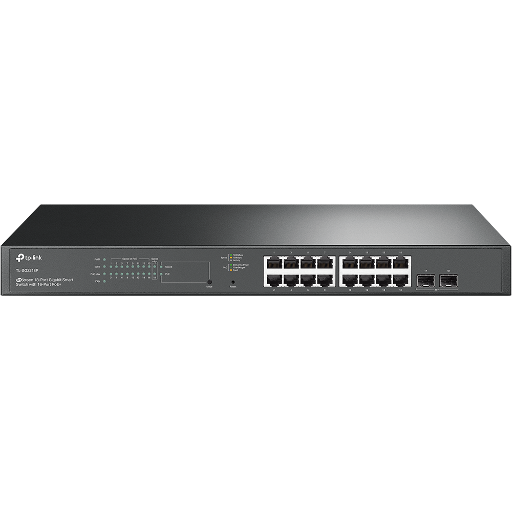 tp-link Gigabit Switching Hub 16 Port TP-LINK TL-SG2218P (17",16 PoE + 2 SFP) — product image 1